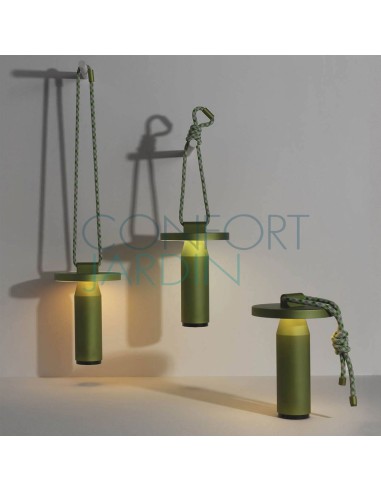 Lampe nomade QUASAR - H26 cm - vert olive - PETITE FRITURE