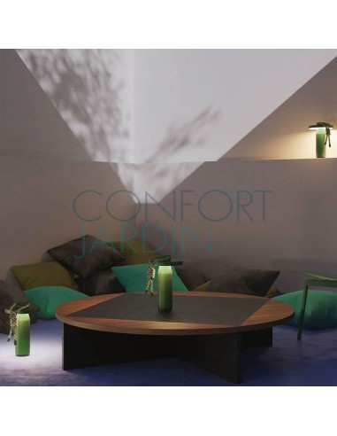 Lampe nomade QUASAR - H26 cm - vert olive - PETITE FRITURE