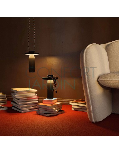 Lampe nomade QUASAR - H26 cm - Terre de Sienne - PETITE FRITURE