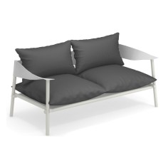 Sofa 2 places - Terramare - Blanc / Gris foncé - EMU