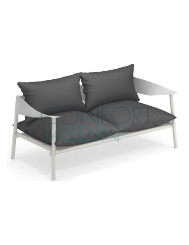 Sofa 2 places - Terramare - Blanc / Gris foncé - EMU