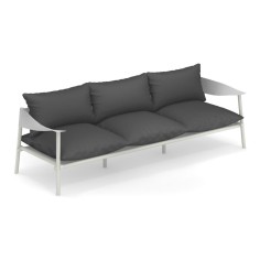 Sofa 3 places - Terramare - Blanc / Gris foncé - EMU