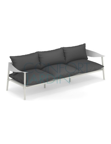 Sofa 3 places - Terramare - Blanc / Gris foncé - EMU