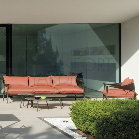 Sofa 3 places - Terramare - Blanc / Gris foncé - EMU