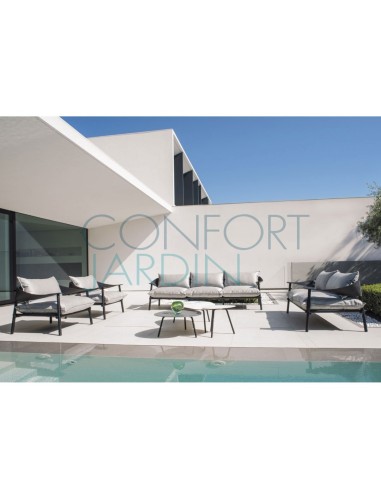 Sofa 3 places - Terramare - Blanc / Gris foncé - EMU