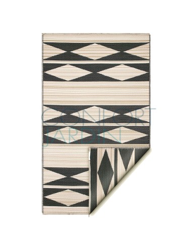 Tapis intérieur / extérieur - Cairo - natural & black - Fab Hab