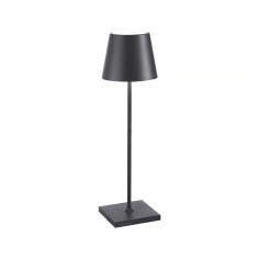 Lampe de Table LED Rechargeable Poldina Pro - Dark Grey - Zafferano