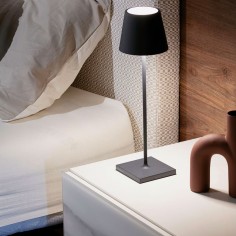 Lampe de Table LED Rechargeable Poldina Pro - Dark Grey - Zafferano 2