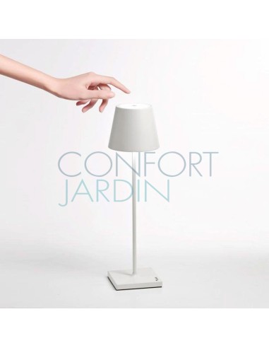 Lampe de Table LED Rechargeable Poldina Pro - Blanche - Zafferano