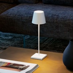 Lampe de Table LED Rechargeable Poldina Pro - Blanche - Zafferano 2