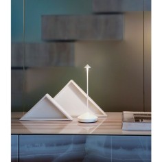 Lampe de Table LED Rechargeable Pina Pro - Blanche - Zafferano 2