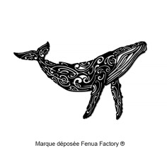 Décoration murale Baleine à Bosse - Acier Thérmolaqué Noir - Fenua Factory