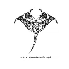 Décoration murale Raie Manta - Acier Thérmolaqué Noir - Fenua Factory