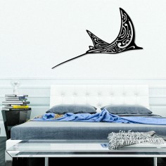 Décoration murale Raie Aigle - Acier Thérmolaqué Noir - Fenua Factory 2