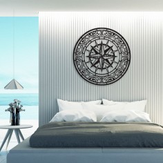 Décoration murale Rose des Vents - Acier Thérmolaqué Noir - Fenua Factory 2