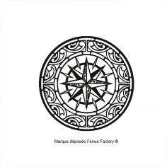 Décoration murale Rose des Vents - Acier Thérmolaqué Noir - Fenua Factory