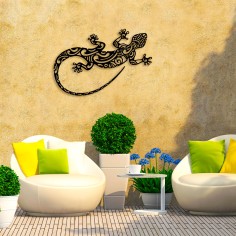 Décoration murale Salamandre - Acier Thérmolaqué Noir - Fenua Factory 2