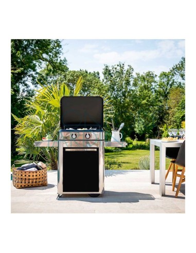 Plancha à gaz sur chariot - COMBO ENOSIGN 65 avec housse de protection- ENO