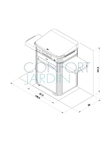 Plancha électrique sur chariot - COMBO ENOSIGN 65 ELECTRIQUE avec housse de protection - ENO
