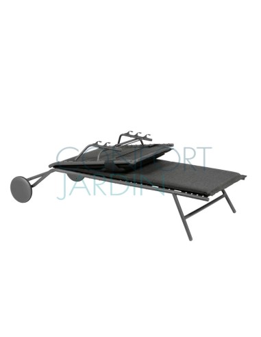 Bain de soleil BAYANNE Onyx - Structure Titane - LAFUMA