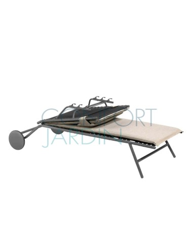 Bain de soleil BAYANNE Latte - Structure Titane - LAFUMA