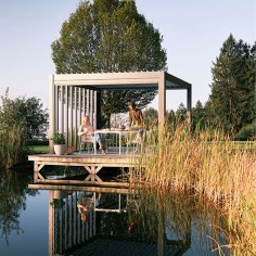 Pergola avec lamelles de toit - taille 3  x 3 m - BIOHORT 2