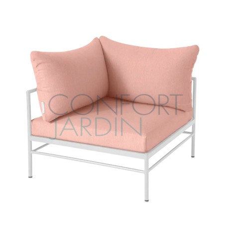 Fauteuil d'angle Rivage blanc - tissu teint masse - Vlaemynck