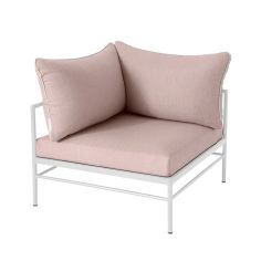 Fauteuil d'angle Rivage blanc - tissu teint masse - Vlaemynck