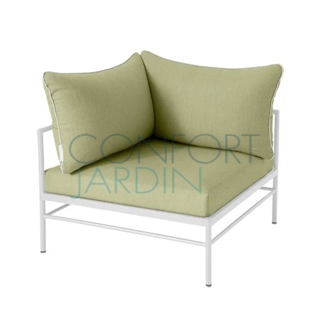 Fauteuil d'angle Rivage blanc - tissu teint masse - Vlaemynck