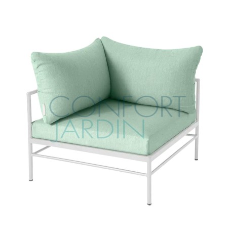 Fauteuil d'angle Rivage blanc - tissu teint masse - Vlaemynck