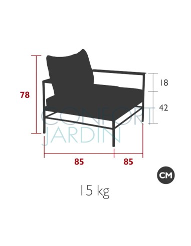 Fauteuil Rivage blanc - tissu Collection Textures - Vlaemynck