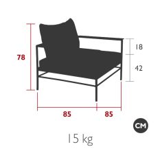 Fauteuil Rivage séquoia - tissu Collection Textures - Vlaemynck 2