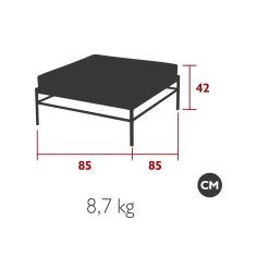 Pouf Rivage - blanc coton - tissu de la Collection Mix - Vlaemynck 2