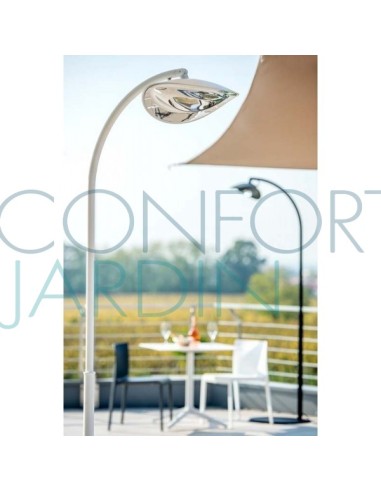 Lampe Chauffante Infrarouge Hotdoor - lampadaire simple tige arc moyen - structure blanche