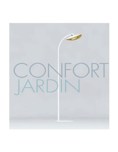 Lampe Chauffante Infrarouge Hotdoor - lampadaire simple tige arc moyen - structure blanche