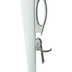 Parasol EASY OPEN 4m x 4m - mât blanc - VLAEMYNCK 2