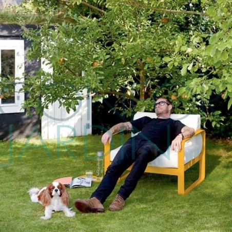 Fauteuil - BELLEVIE - Gris flanelle - FERMOB - Confort Jardin - Les Issambres