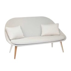Sofa 2 places VANITY - blanc/gris clair - VLAEMYNCK