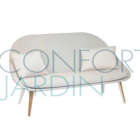 Sofa 2 places VANITY - blanc/gris clair - VLAEMYNCK