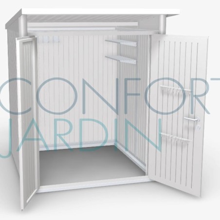 Abri de jardin AVANTGARDE - 180 x 220 cm - porte double - BIOHORT