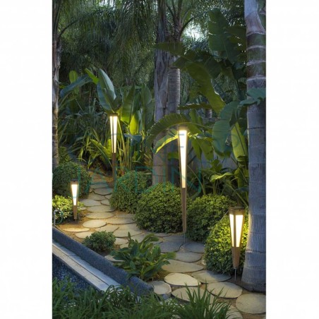 Torche d'extérieur LED solaire Tinka Alu - LES JARDINS