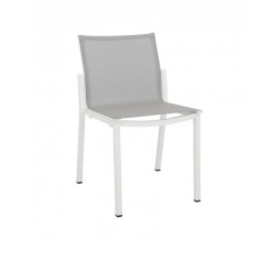 Chaise repas de jardin empilable AMAKA - blanche - LES JARDINS