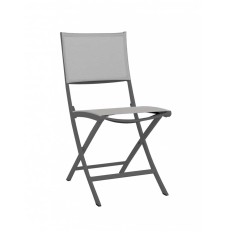 Chaise repas de jardin pliante AMAKA - grise - LES JARDINS
