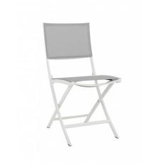 Chaise repas de jardin pliante AMAKA - blanche - LES JARDINS