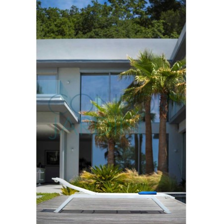 Bain de soleil empilable AMAKA - gris espace / gris clair - LES JARDINS