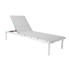 Bain de soleil inclinable BASTINGAGE - blanc - LES JARDINS