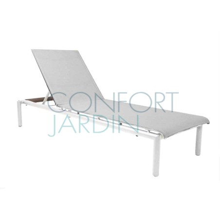 Bain de soleil inclinable BASTINGAGE - blanc - LES JARDINS