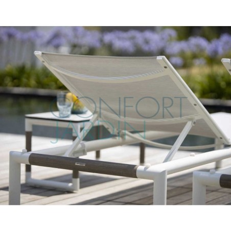 Bain de soleil inclinable BASTINGAGE - blanc - LES JARDINS