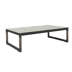 Table basse BASTINGAGE - grise - 140 x 80 cm- LES JARDINS