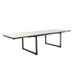 Table extensible BASTINGAGE - grise - LES JARDINS